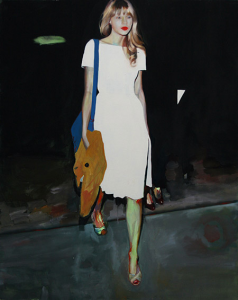 Juliana Romano, "Taylor Swift Walking," 2012, oil on linen